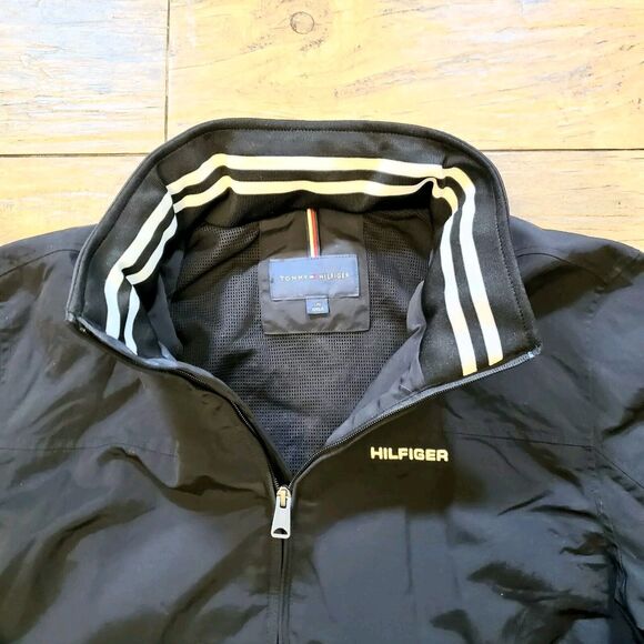Tommy Hilfiger Men's Performance Hooded Jacket Size Large Black - Picture 7 of 12